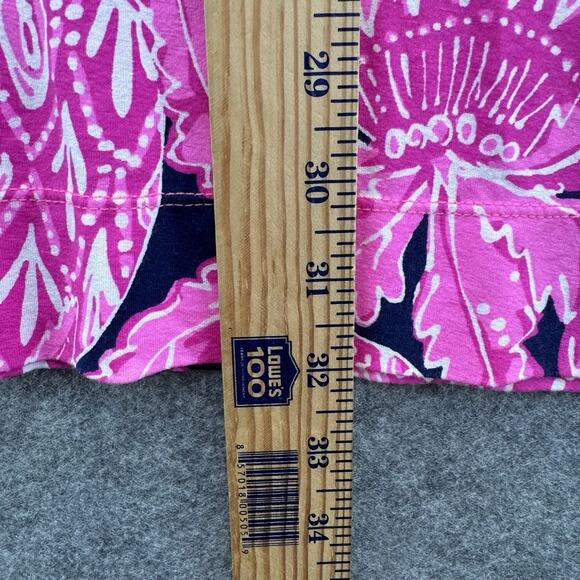 Lilly Pulitzer Womens Sophie Dress Size Med Pink Navy Pineapple Preppy Island - Picture 8 of 9